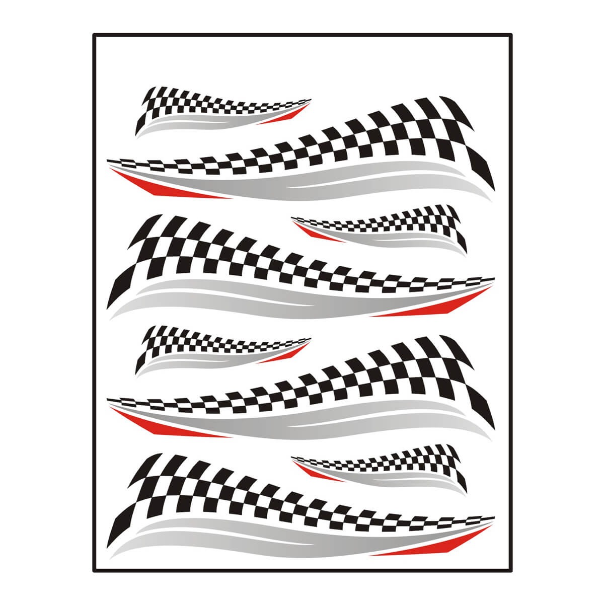 Bandera de acabado de ajuste de pegatinas