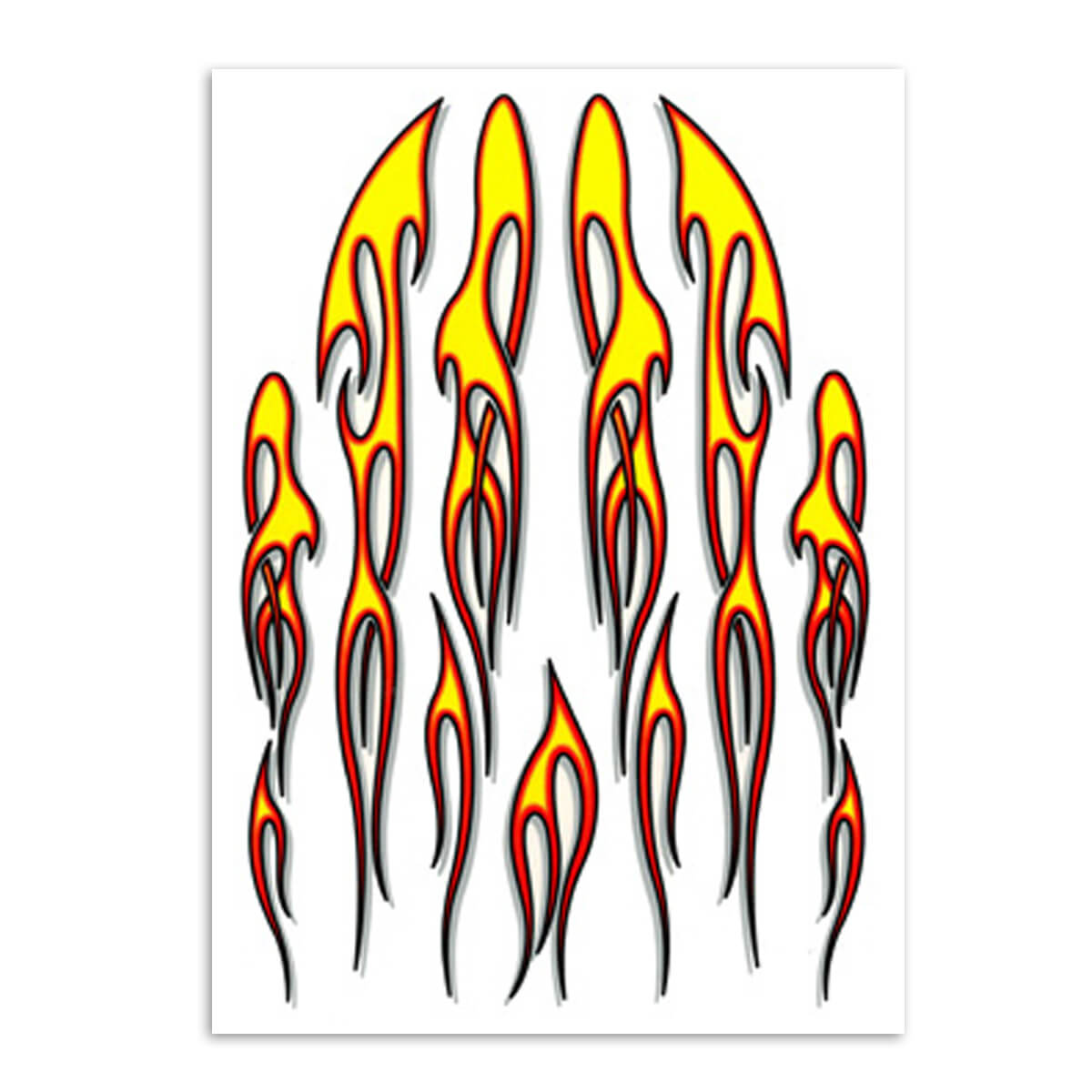 Set di fiamme adesivi