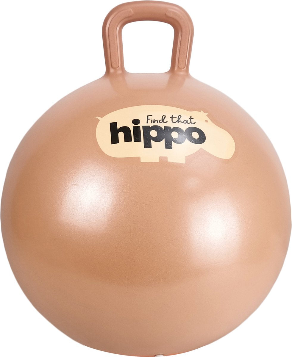 Palla rimbalzante Find that hippo - arancione - ø45 cm - pompa inclusa - motricità ed equilibrio - 2+