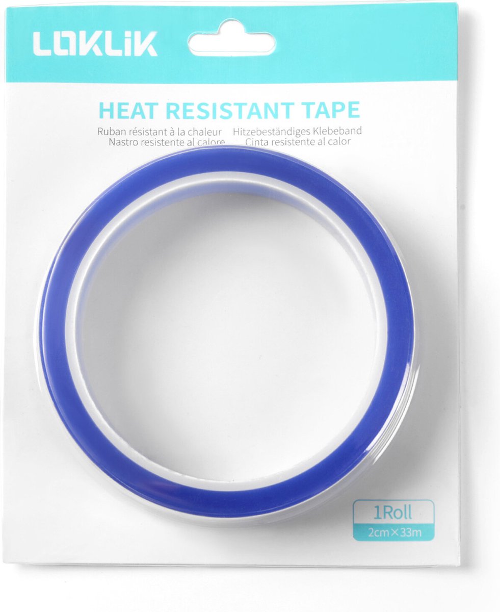 Loklik • nastro sublimatico resistente al calore 33mx2cm blu