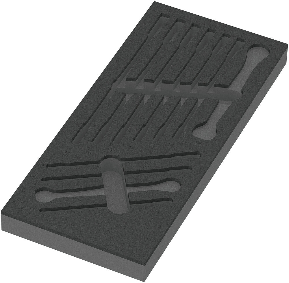 Wera 9830 inserto in schiuma per 6000 joker set 1, senza attrezzi, 172 x 30 x 392 mm - 05137330001