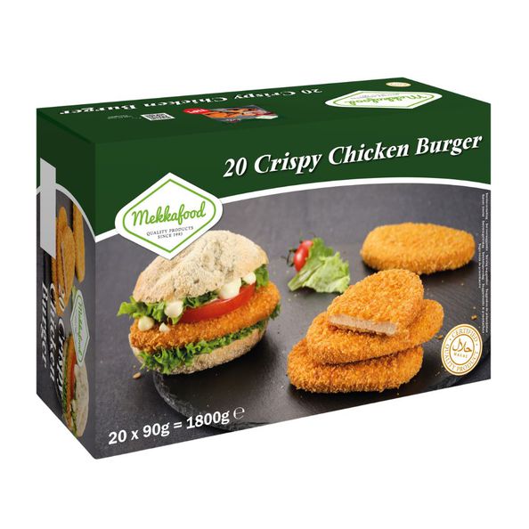 Hamburger di pollo croccante Mekkafood (20x 90 gr)