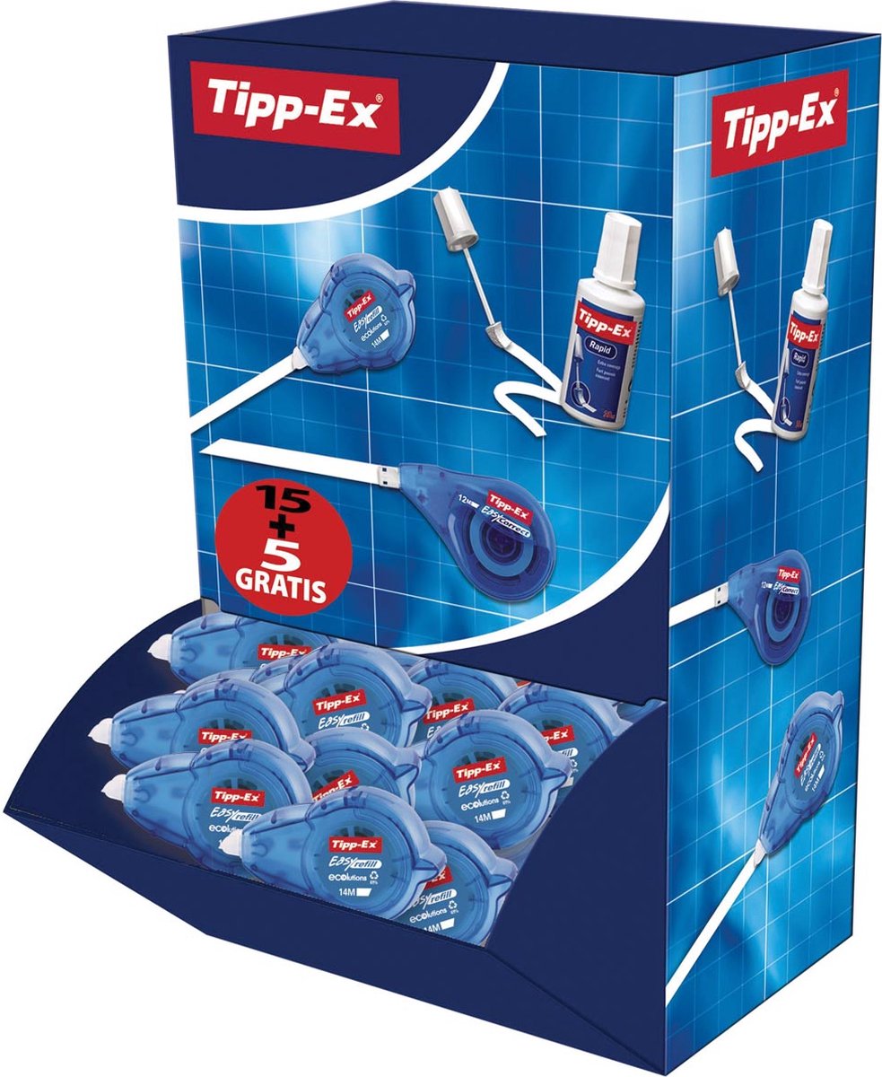Rullo correttore Tipp-ex ecolutions easy fill box da 20 pezzi (15 + 5 in omaggio)