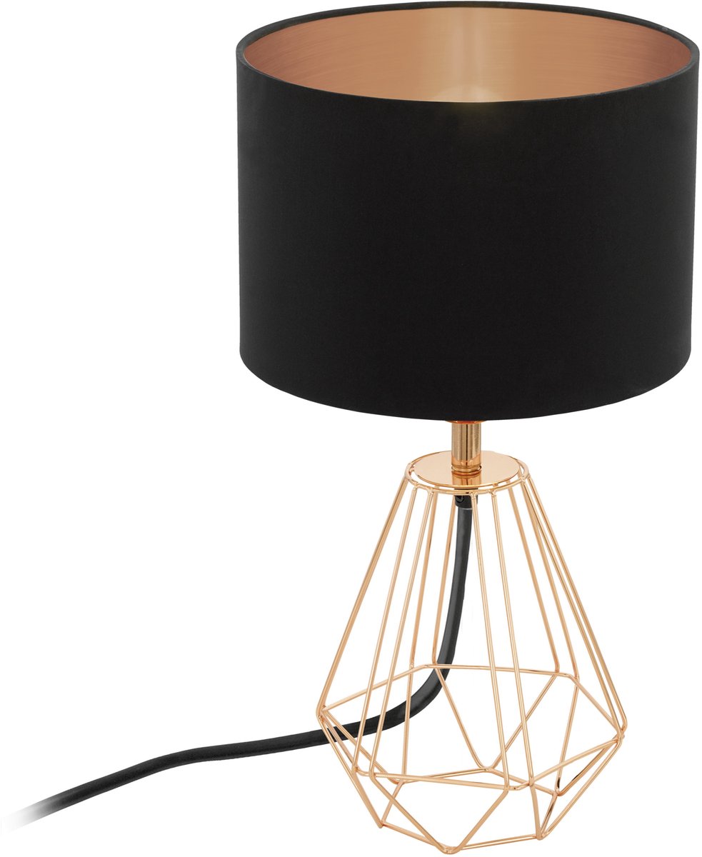 Eglo carlton 2 tafellamp - e14 - 30,5 cm - koper zwart