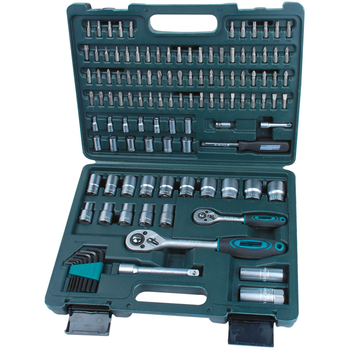 Caja de enchufes Brüder mannesmann 115 piezas 1 4+1 2 (hobby) - 98415