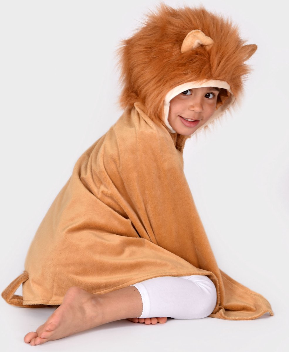 Costume travestimento da leone Den Goda fen mantello per bambini 3-8 anni multicolore.