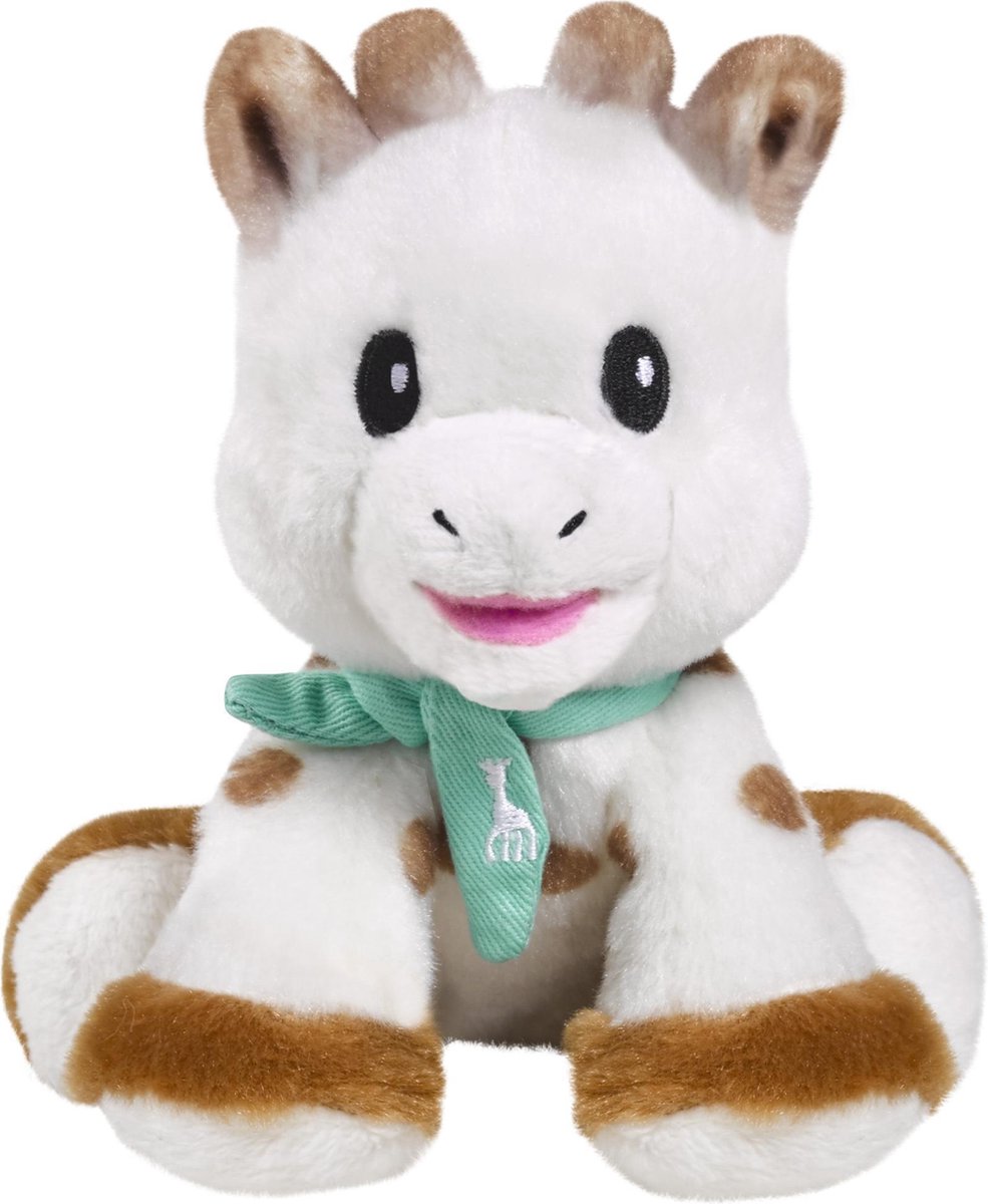 Sophie de giraf mini knuffel - knuffeldier - machinewasbaar - verzwaarde poten - vanaf 0 maanden - 14x8x16.5 cm - microvelours
