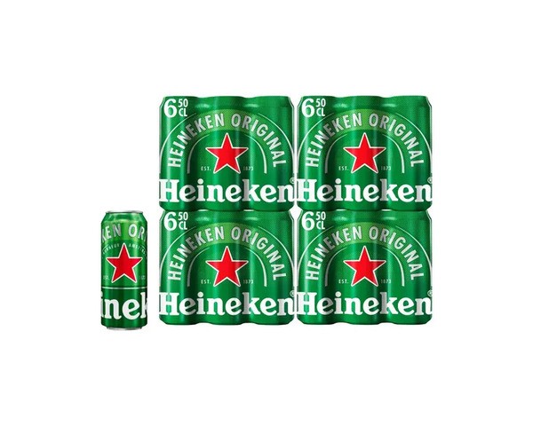 Lata de cerveza Heineken (24x 50cl)