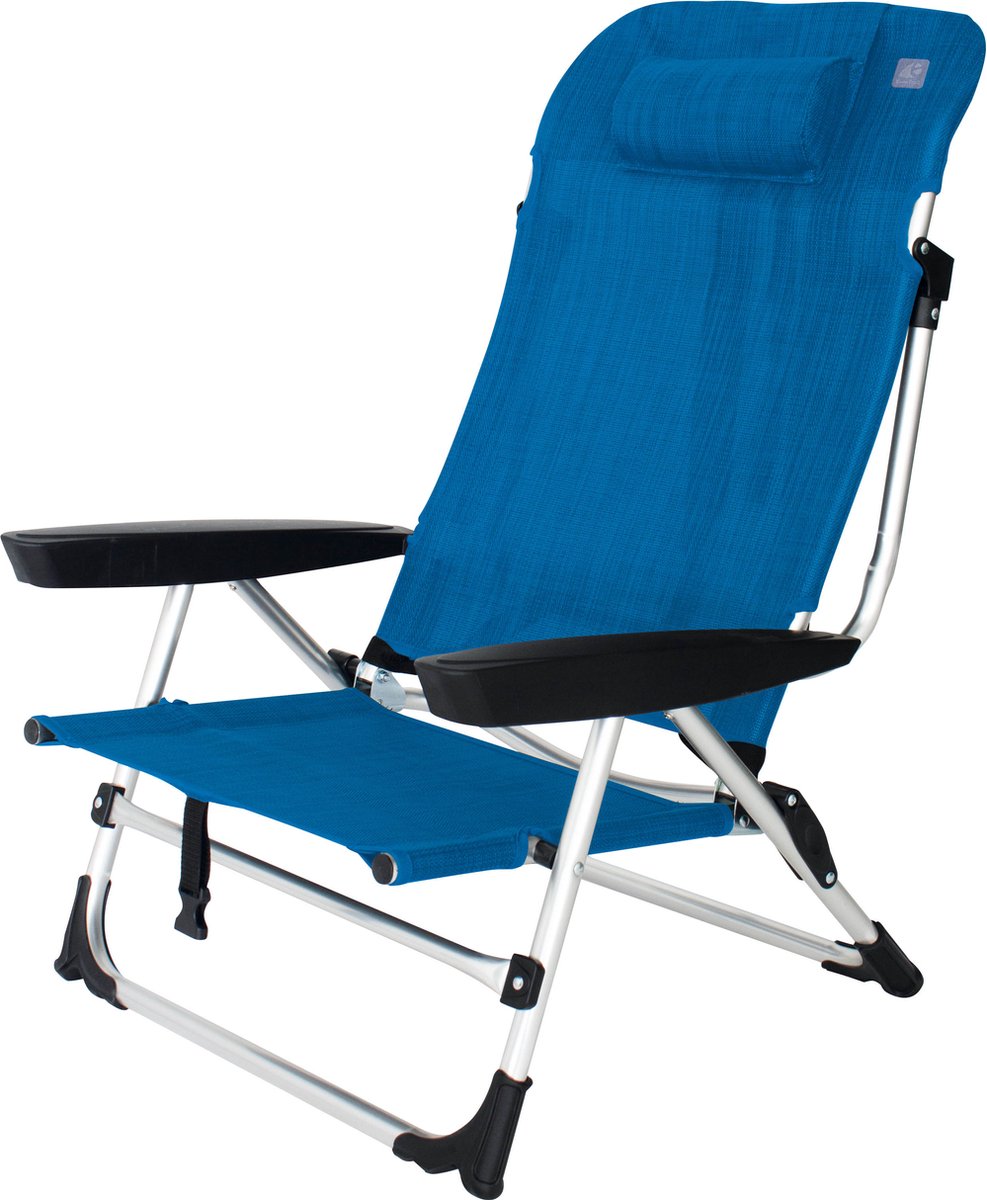 Eurotrail marbella - silla de playa con posición reclinada - azul real