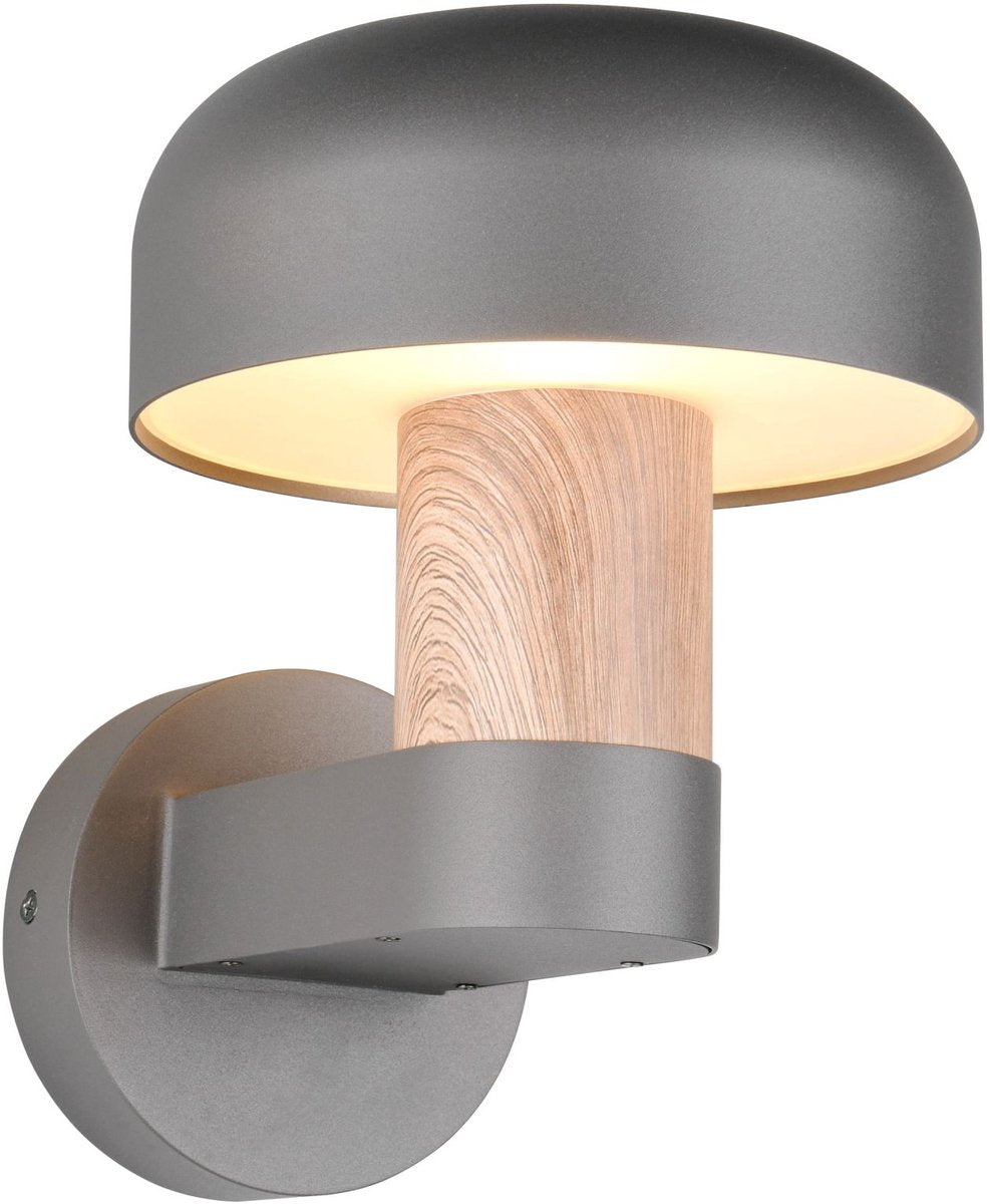 Trio fraser - wandlamp - hout element - excl. 1x e27 4,9 w - wandmontage - buitenverlichting - ip54