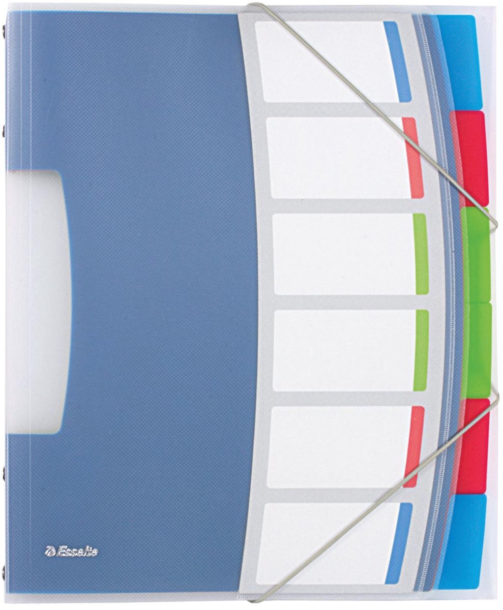Esselte 624029 sorteermap blauw | meerkleurig polyvinyl chloride (pvc) a4