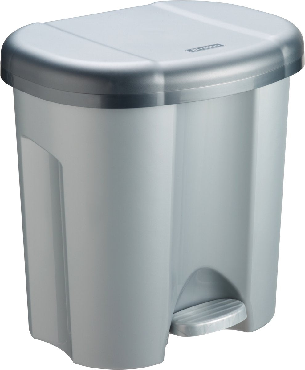 Separador de residuos Rotho duo 2x10l - plateado - sin BPA