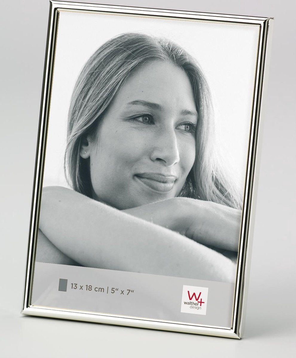 Walther design Chloe - cornice per foto - dimensioni foto 9 x 13 cm - argento