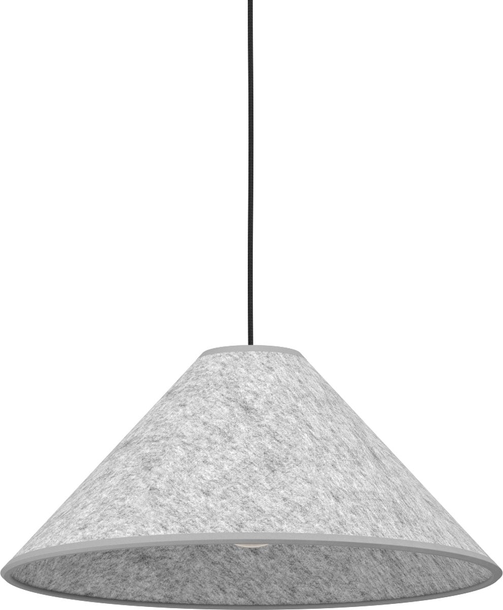 Lampada a sospensione Eglo alsager - e27 - ø 41 cm - nero|grigio - feltro|acciaio
