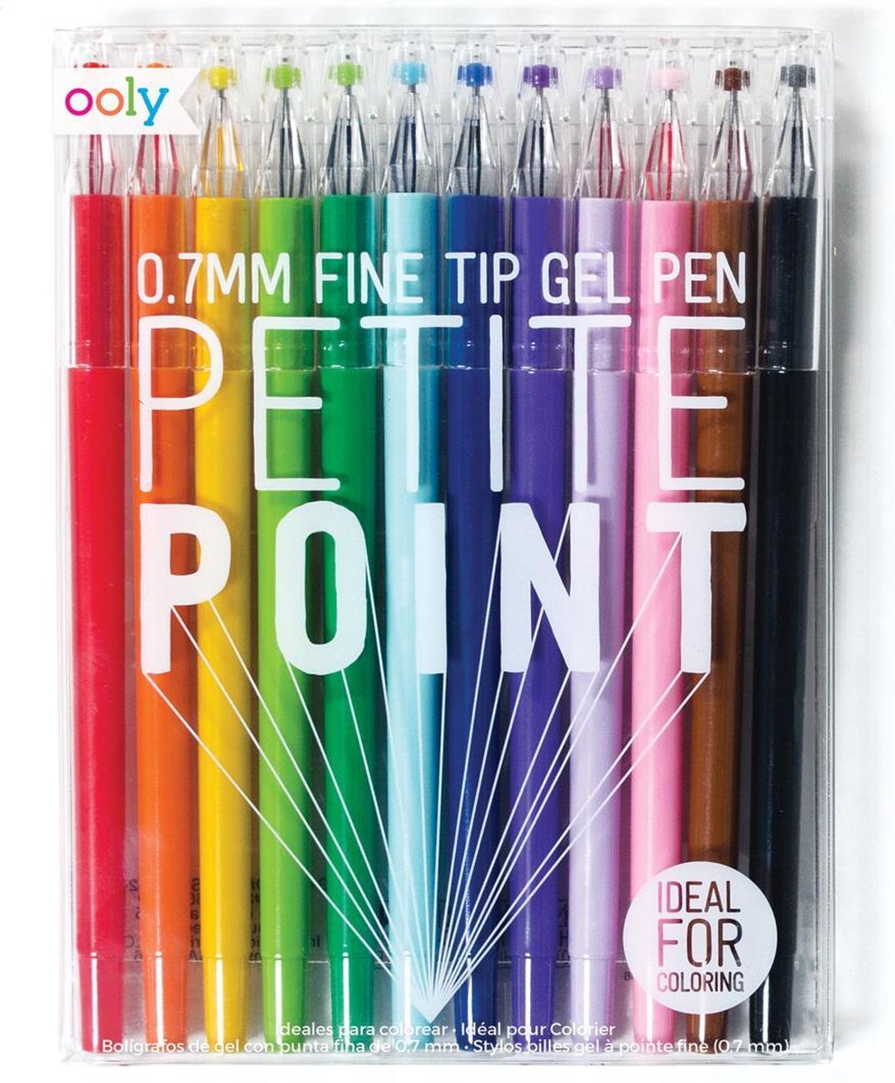 Ooly - petite point - 12 penne gel colorate