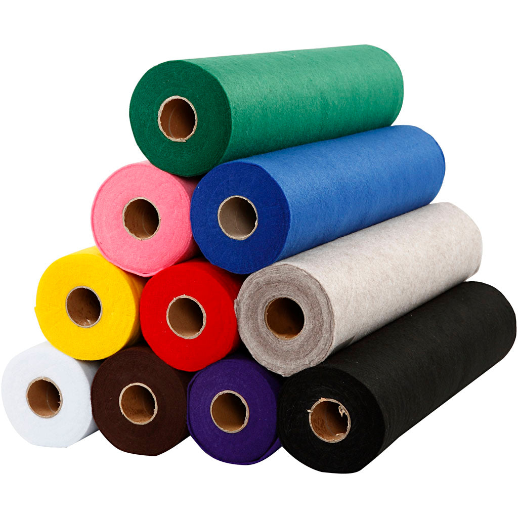 Feltro hobby Creative Company, l: 45 cm, spessore 1,5-2 mm, 180-200 gr, 10x5 m 1 scatola