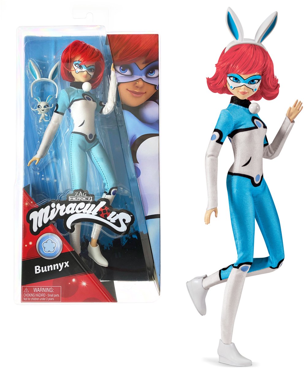 Bandai - miraculous - pop - bunnyx - 26 cm gearticuleerde modepop - superheldenpop - p50011