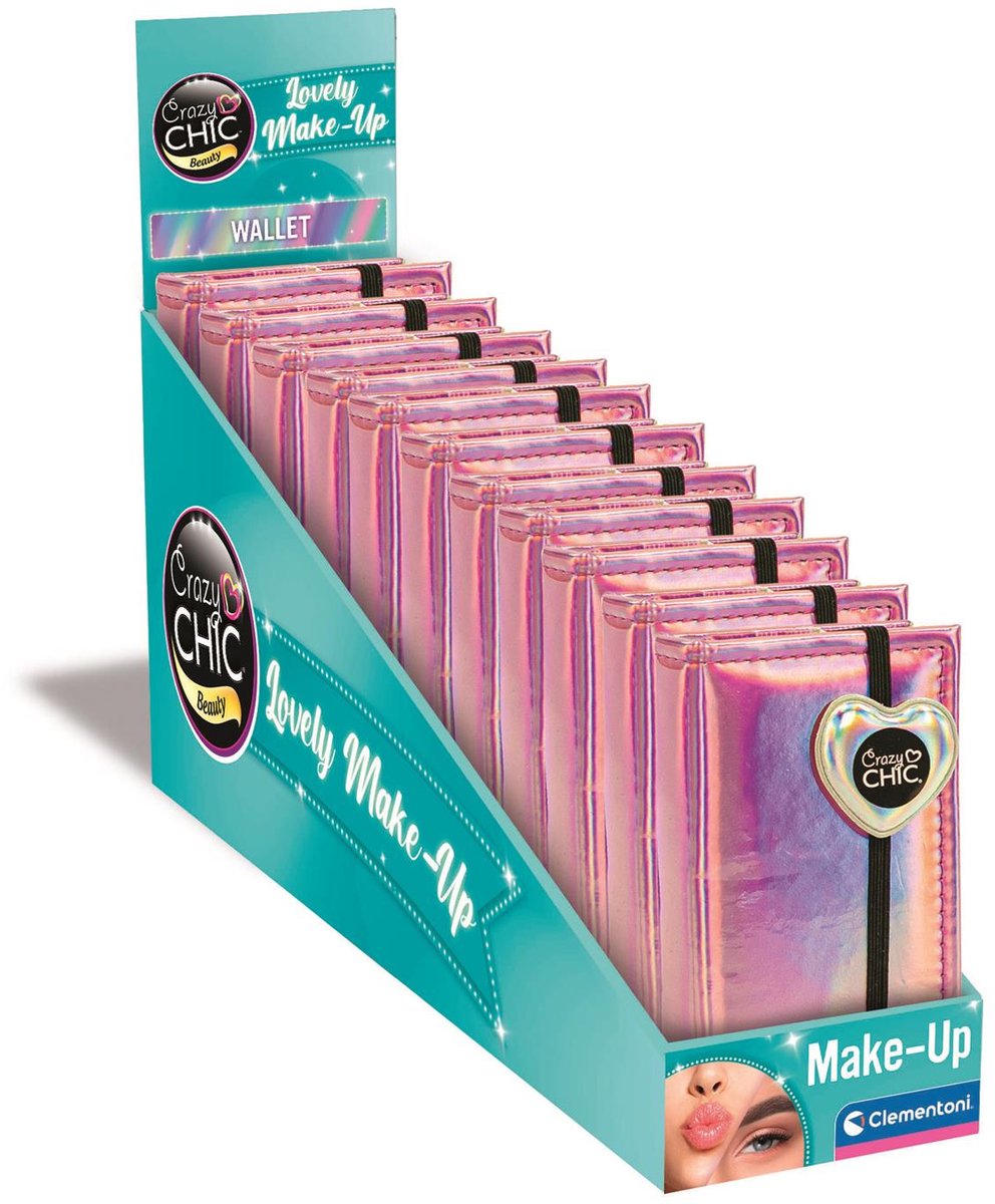 Clementoni Crazy Chic Wallet Pink with Makeup