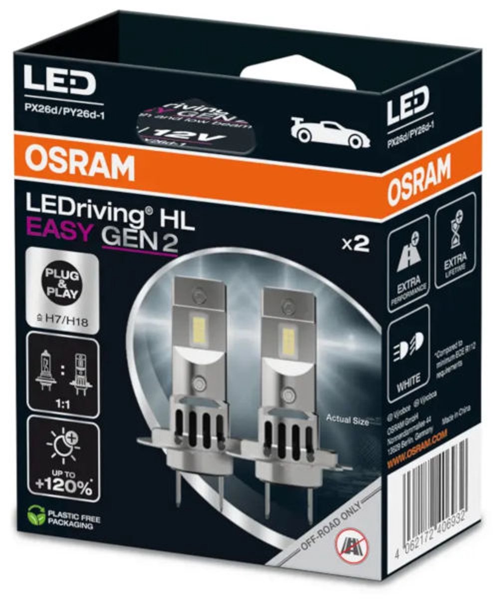 Osram h7 led ledriving hl easy gen 2 h7 h18