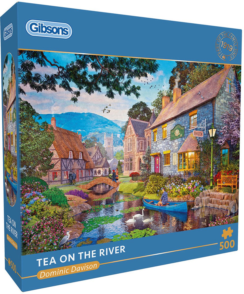 Gibsons - Tea on the River (di Dominic Davison) - 500 pezzi 48×34 cm (l×a) - puzzle per adulti