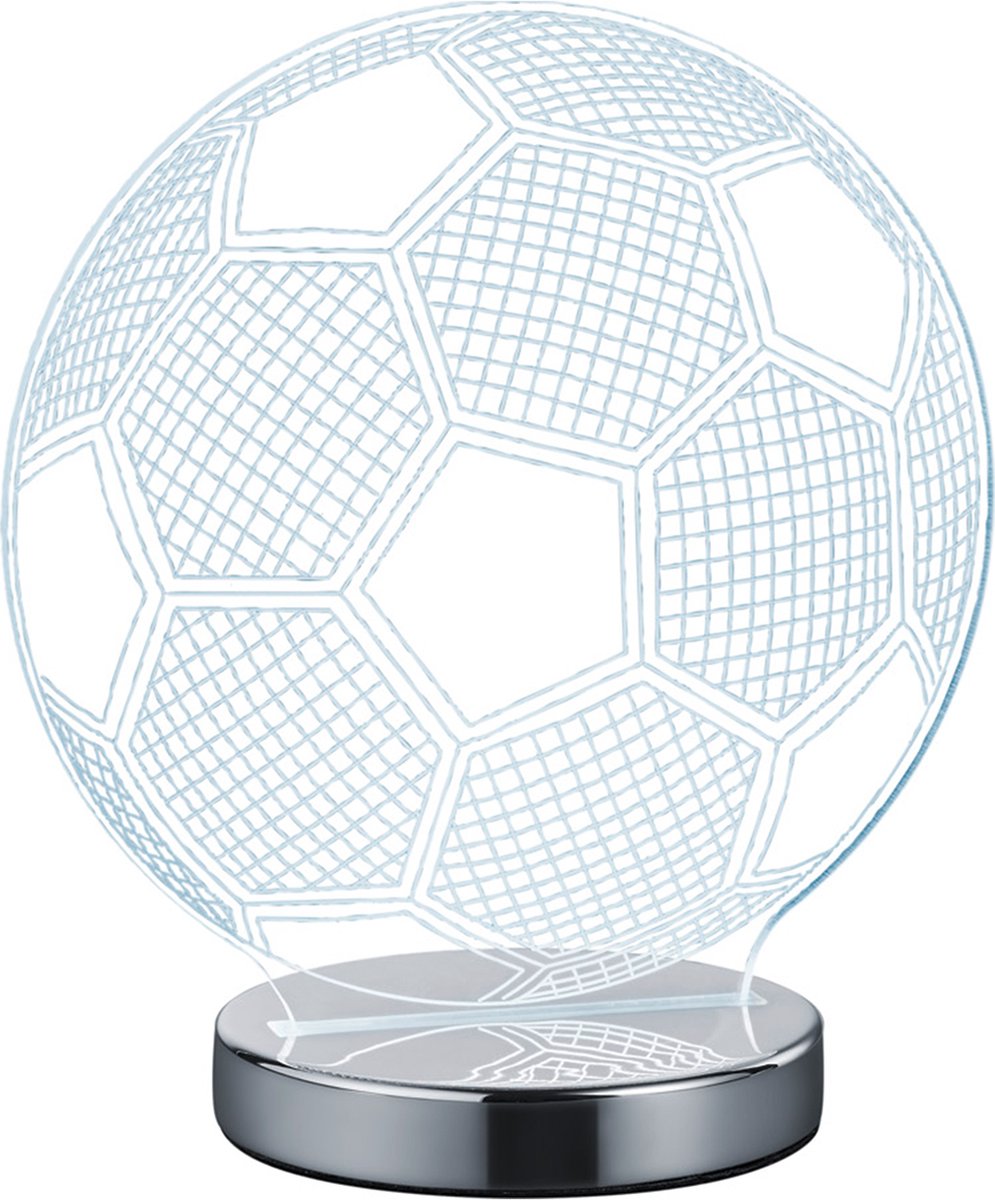 Rl vive tu bola de realidad luminosa - lámpara de mesa - cromada - incl. 1x SMD 7 W - interruptor de cable - color de luz ajustable - no regulable