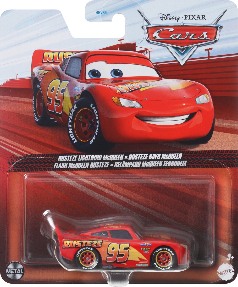 Mattel disney pixar cars rayo mcqueen, coche, 3 años, metal, multicolor, rojo