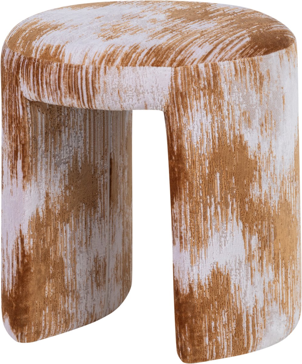 Taburete Woood Charlie - tejido - marrón caramelo - 47x45x45