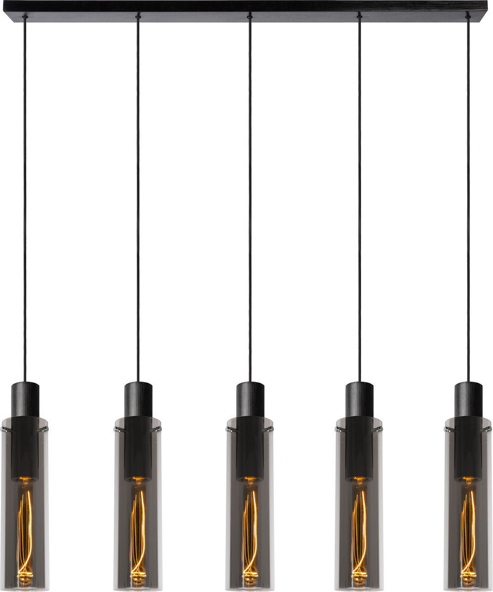 Lucide orlando - hanglamp - 5xe27 - fumé
