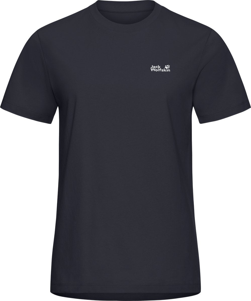 Jack wolfskin essenziale t w camicia da esterno da donna-blu scuro