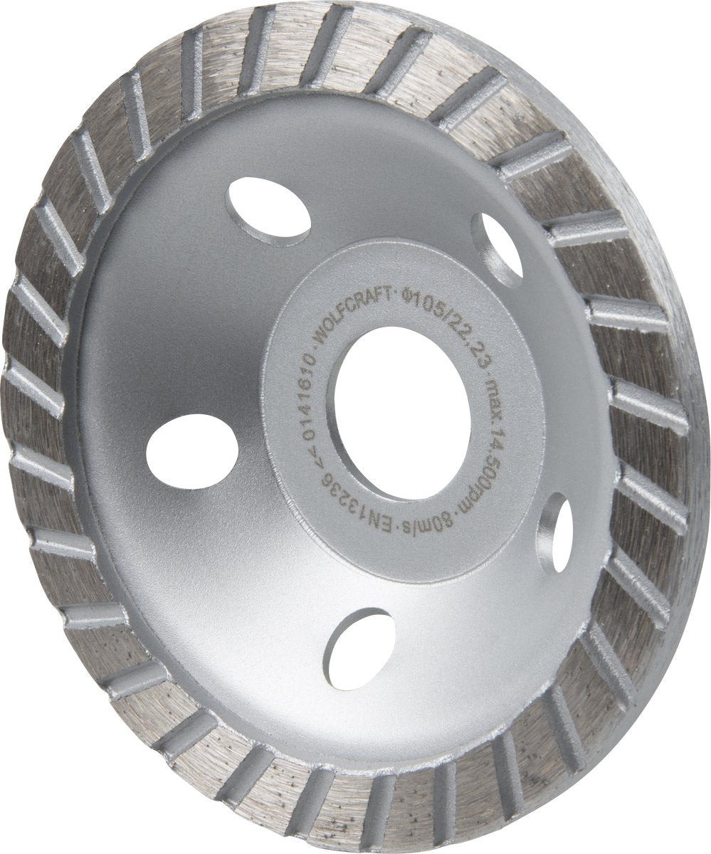 Wolfcraft - disco de copa de diamante de 105 mm para amoladora angular - 8387000