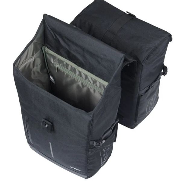 Basil Basil Double Bicycle Borse Move Mik 30 litri 16 x 27 x 38 cm nero