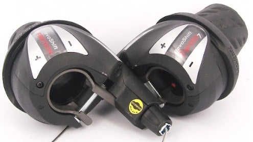 Shimano Revo Shifterset 3x7 Speed derailleur Black Anthra (impostato a sinistra + a destra)