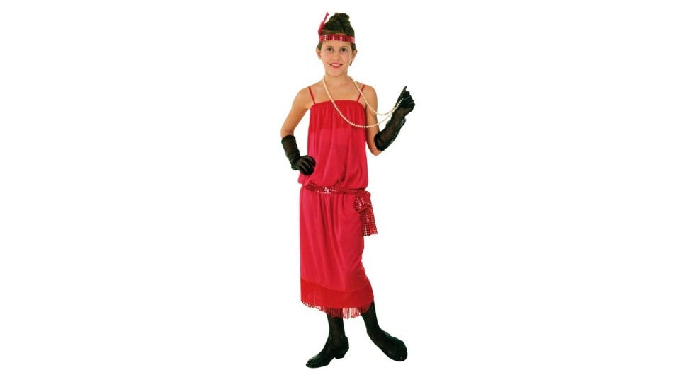 Payaso Flapper de vestuario para niños 10-12 años