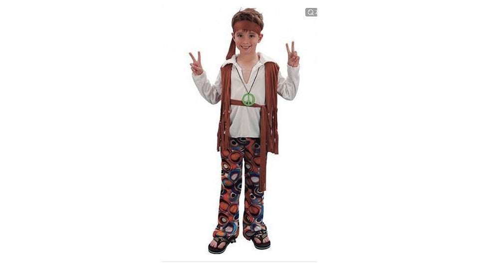 Payaso disfraz de niños hippie jongen 7-9 años
