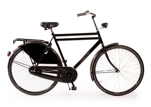 Aldo 28 pollici OPA Bike a doppio tubo lucido nero 61 cm