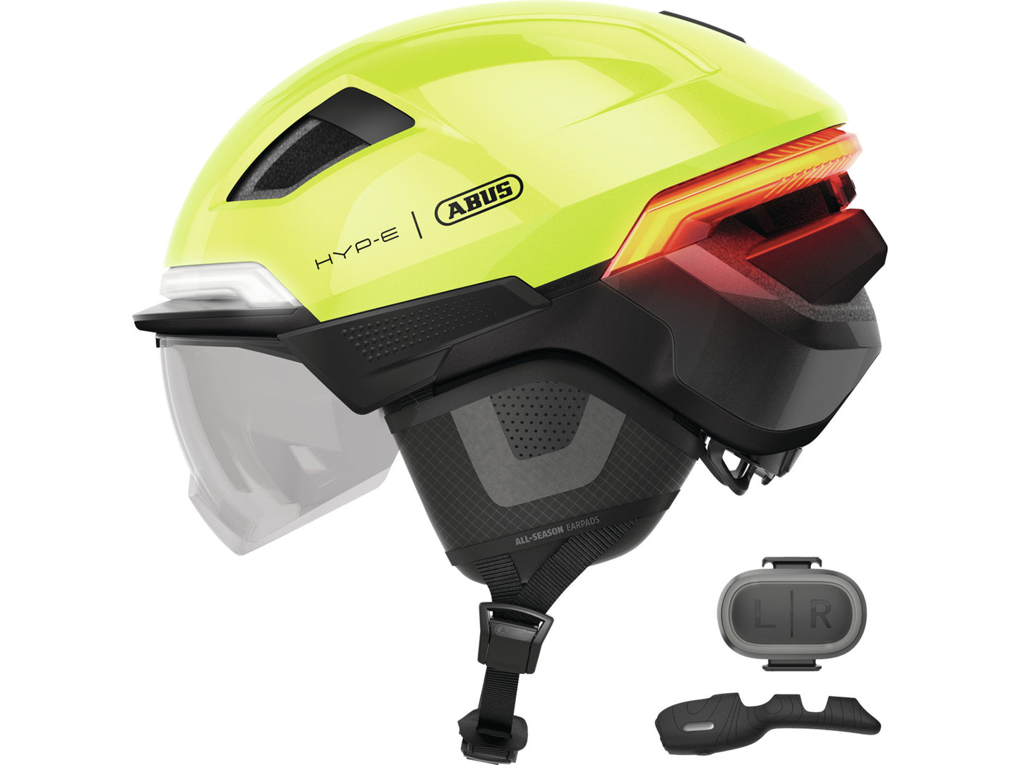 Abus casco inteligente hyp-e bl.ace señal amarillo l 57-61cm