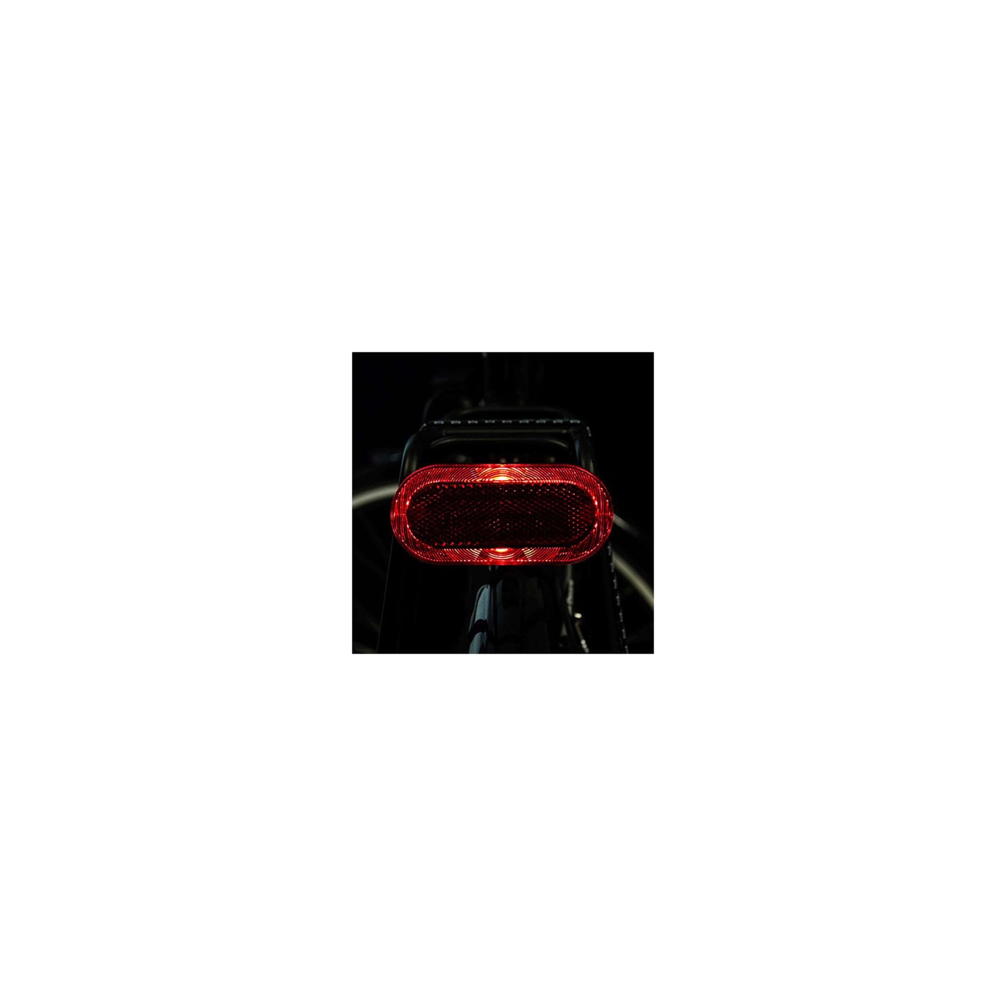 Luce posteriore ELIPS XB LED LED a batteria 80 mm di rosso