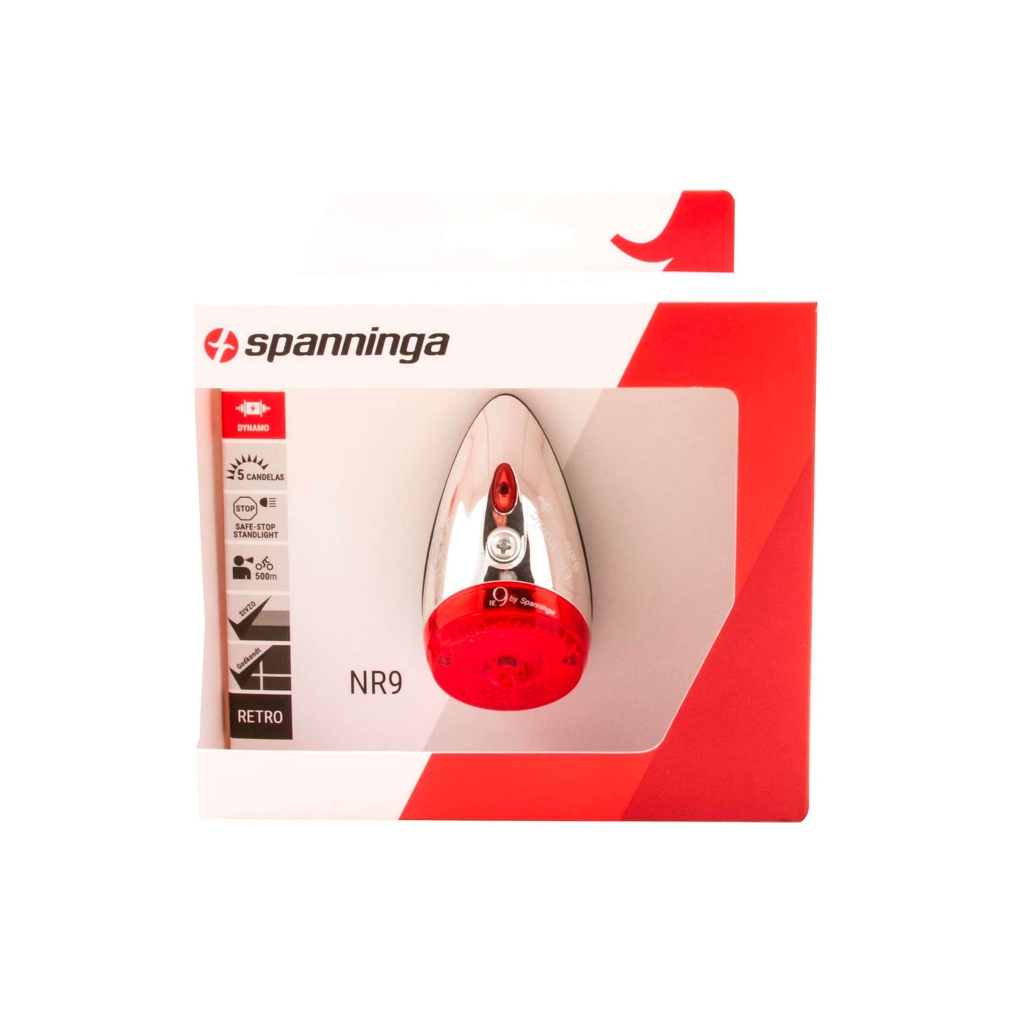 Luz trasera de Spanninga NR 9 XDVS Dynamo Fender