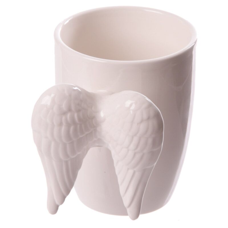 Tazza in ceramica a mano ad ala d'angelo