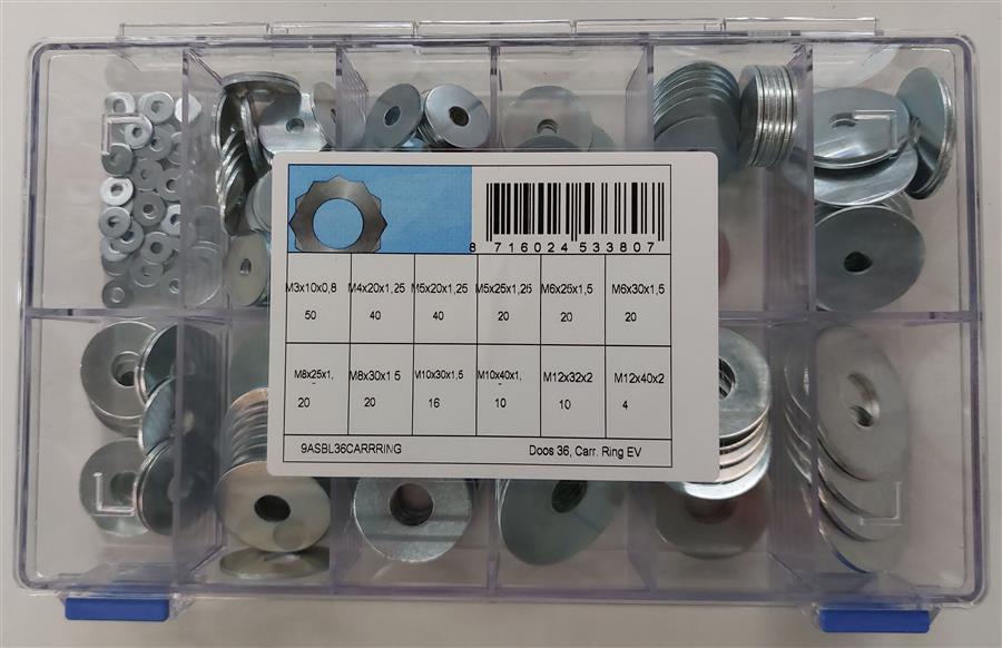 Assortimento di anelli per carrozzeria, elvz