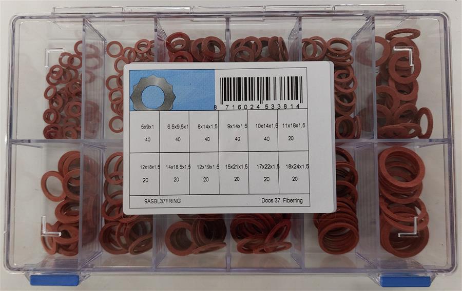 Assortimento di anelli in fibra