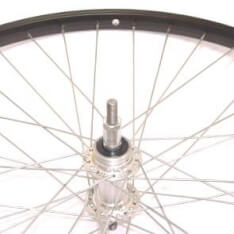 Rueda trasera de Roland 26 x 1.75 Spk de zinc negro fijo en negro