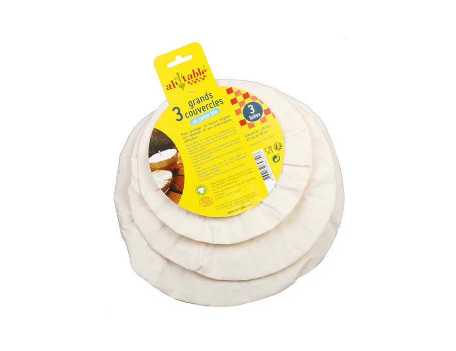 ¡Ah! ¡Mesa! Cubiertas de algodón reutilizables para tazones 3st