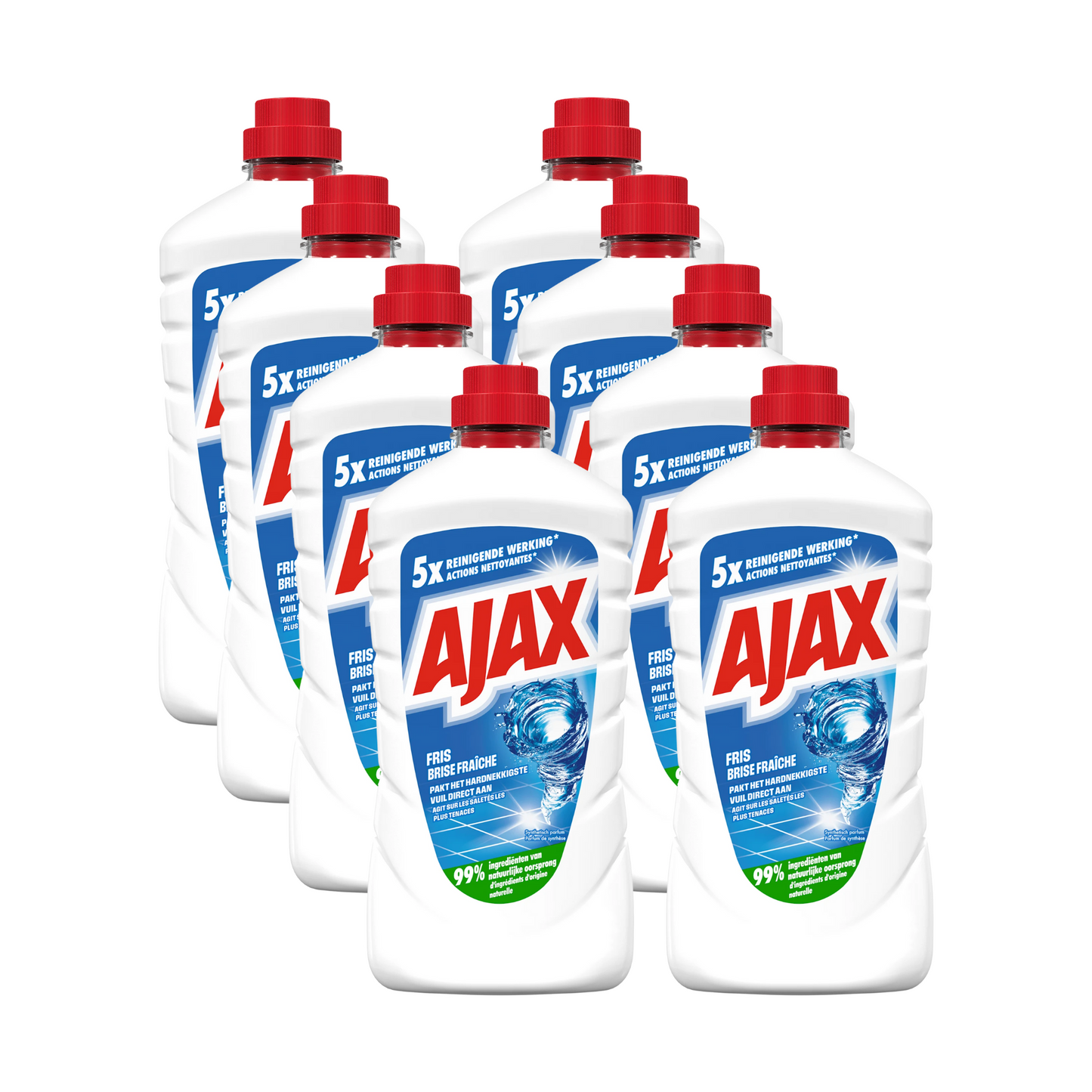 Detergente multiuso Ajax fresco (8x 1 litro)