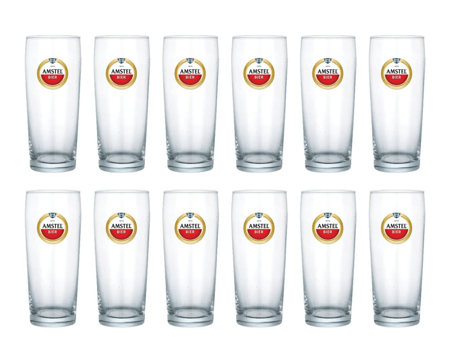 Bicchieri da birra Amstel impilabili (12x 22cl)