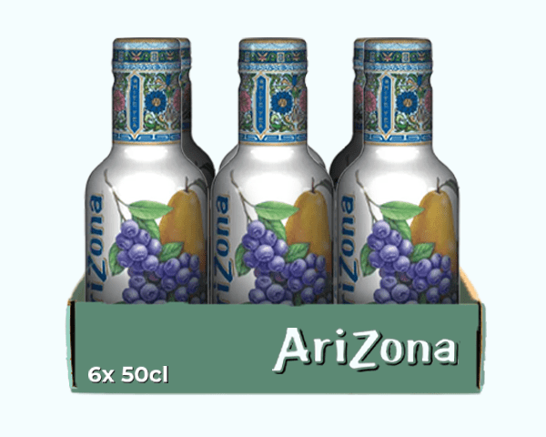 Tappo di tè bianco al mirtillo Arizona (6x 50cl)
