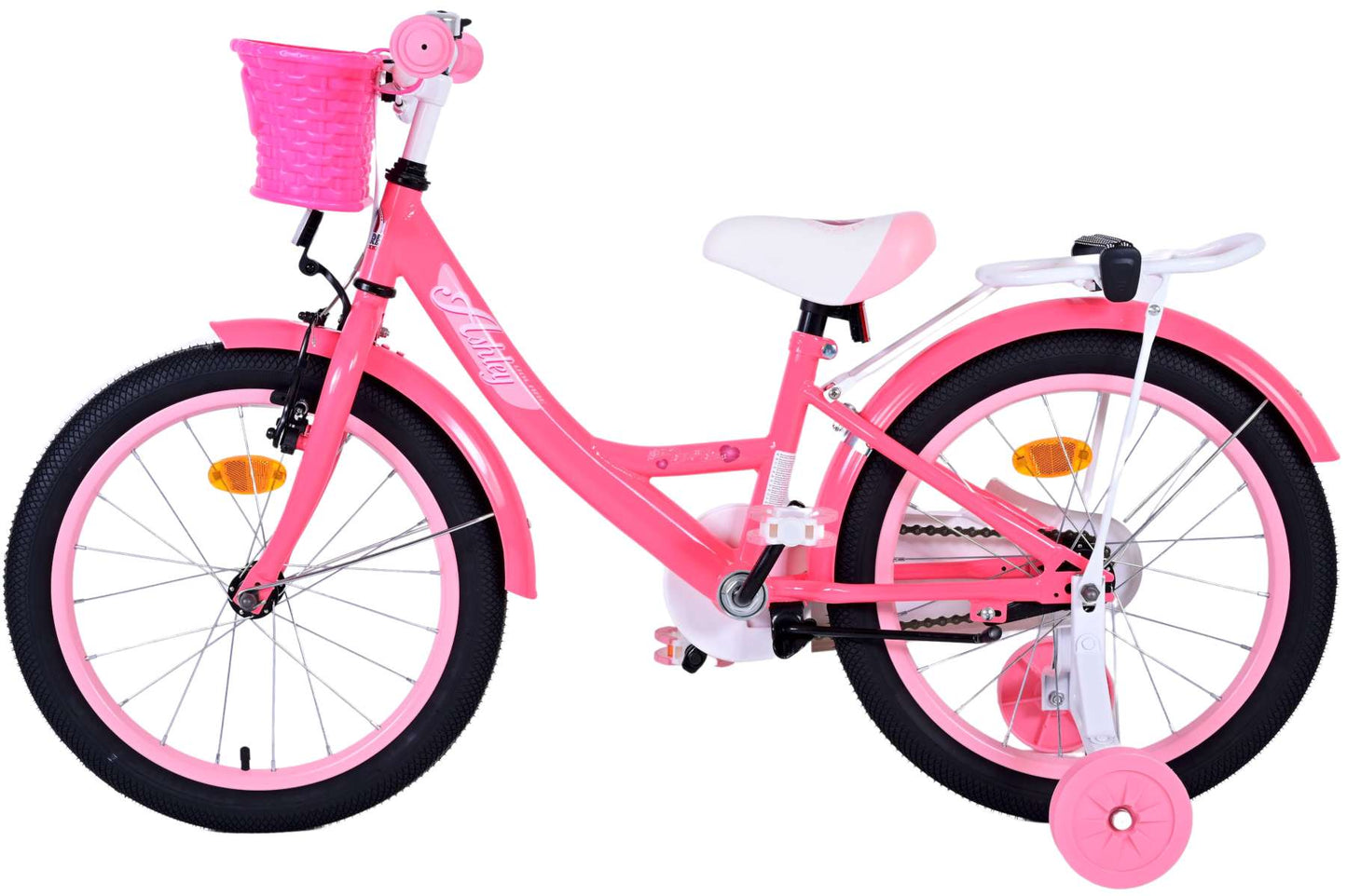 Volare Ashley Bicycle para niños - Niñas - 18 pulgadas - Rojo rosa