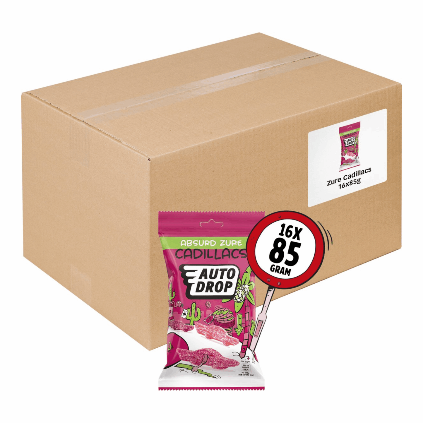 Autodrop snack pack sour Cadillacs (16x 85gr)