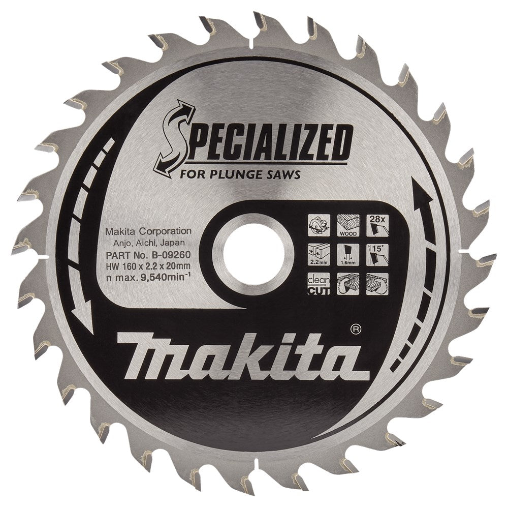 Sega Makita legno 160x20x28t 23g - b-09260