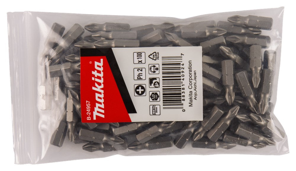 Accessori Makita punta a vite ph2x25mm ricarica 100s - b-24957 - b-24957